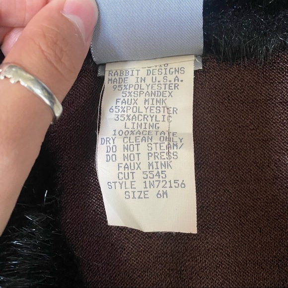 Faux mink cardigan vintage - Picture 5 of 6